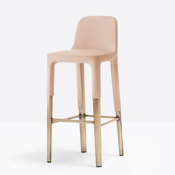 Sgabello Ester imbottito 65 o 75cm vari colori