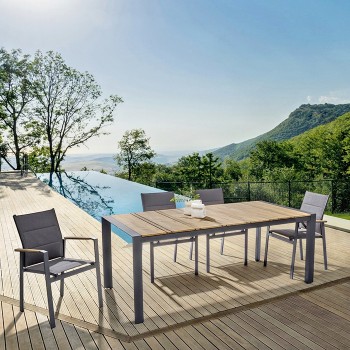 Tavolo Elias cm 140x200, 198x100, 200-300 bianco o antracite