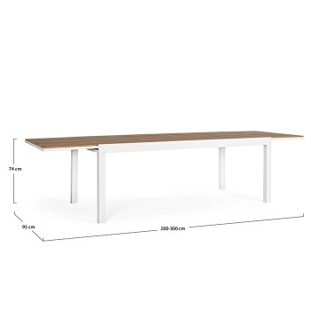 Tavolo Elias cm 140x200, 198x100, 200-300 bianco o antracite
