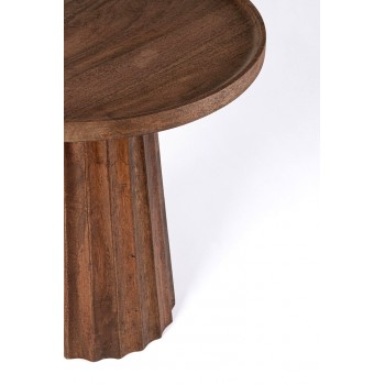 Tavolino Orissa legno di mango h. 49 diam.46, nero o naturale