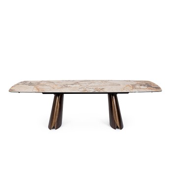 Tavolo Patagonia da 180 a 260 x100cm piano ceramica