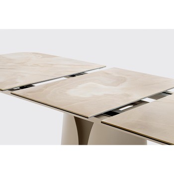 Tavolo Ardis 180-240x95 da interno beige chiaro piano ceramica