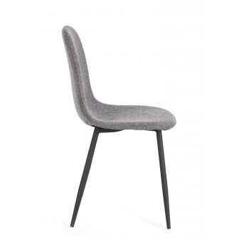 sedia Irelia velluto grigio