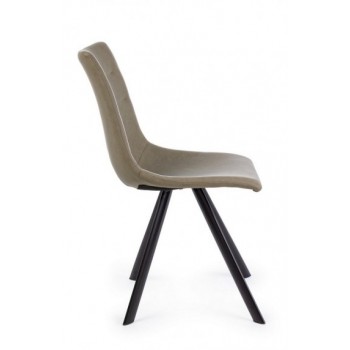 Sedia Alva 45x58 similpelle Tortora