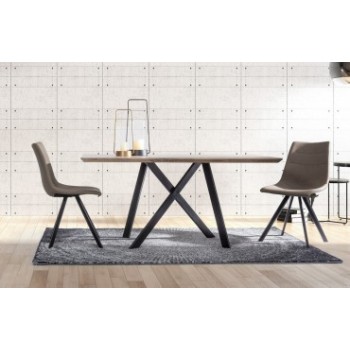 Sedia Alva 45x58 similpelle Tortora