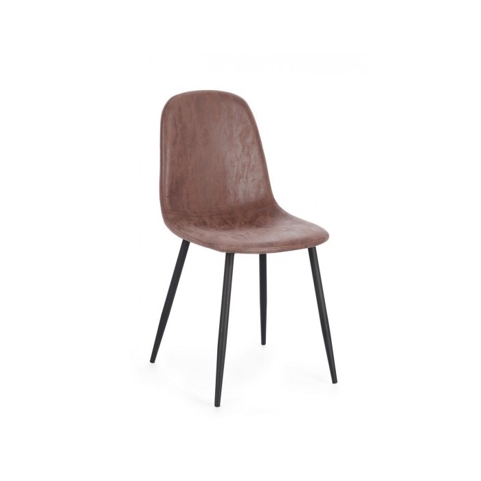 Sedia Irelia 53x43 similpelle cognac
